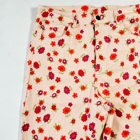 VINTAGE SUPPLY Ditsy Floral Flare Leg Jeans- Women’s Size US10 - Picture 6 of 12